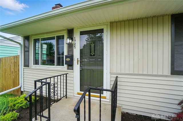 1725 Humphrey Ave, Dayton, OH 45410 - doorway to property featuring a chimney