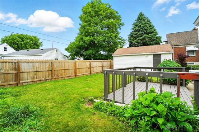 1725 Humphrey Ave, Dayton, OH 45410 - fenced backyard with a wooden deck