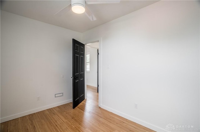 165 Mcreynolds St, Dayton, OH 45403 - spare room with ceiling fan and light wood finished floors