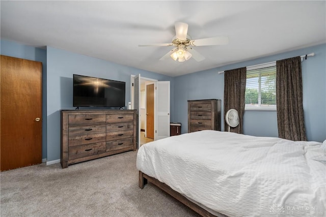 2378 E Rahn Rd, Kettering, OH 45440 - bedroom featuring carpet flooring and a ceiling fan