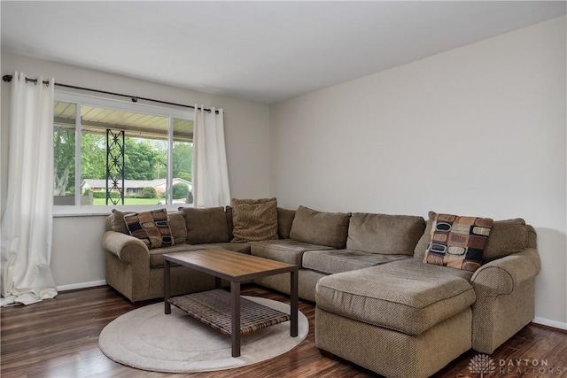 2378 E Rahn Rd, Kettering, OH 45440 - living room featuring wood finished floors and baseboards