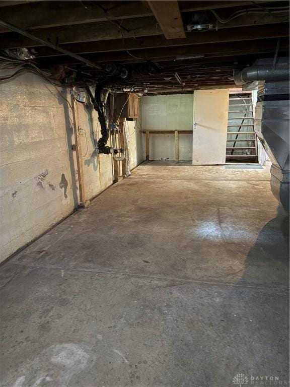 114 N Clayton Rd, New Lebanon, OH 45345 - view of unfinished below grade area
