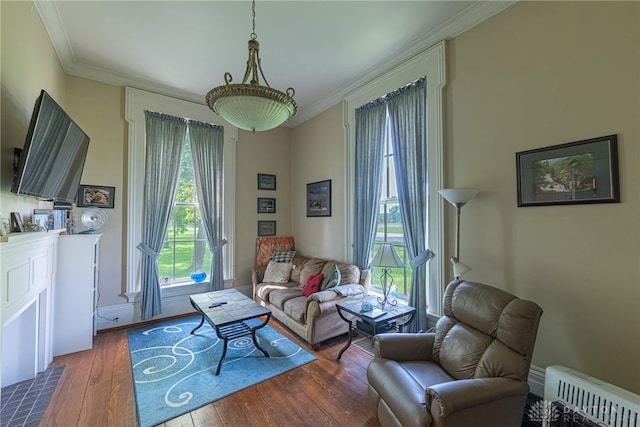3149 W State Route 73, Wilmington, OH 45177 - living area featuring wood-type flooring and crown molding