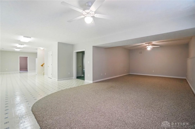 3862 Robinson Vail Rd, Franklin, OH 45005 - unfurnished room featuring ceiling fan and stairway
