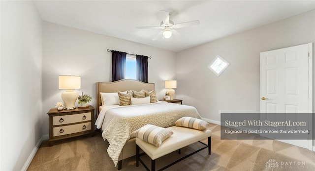 3862 Robinson Vail Rd, Franklin, OH 45005 - carpeted bedroom with baseboards and ceiling fan