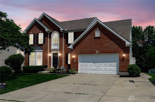 3334 Greycliff Trl, Franklin Twp, OH 45005 - traditional-style home featuring driveway, brick siding, and a yard