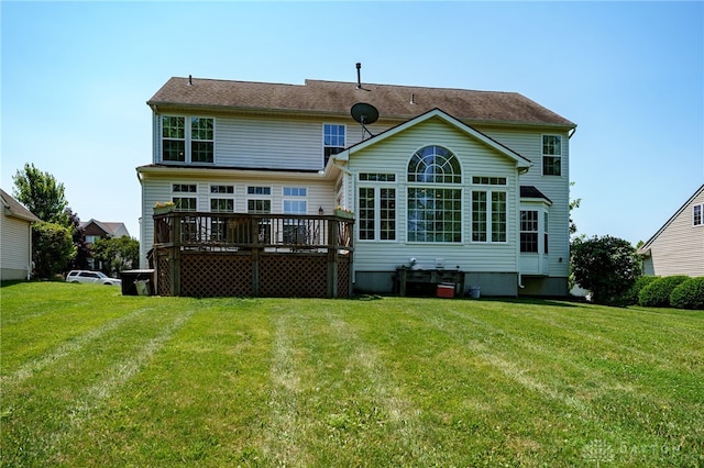 3334 Greycliff Trl, Franklin Twp, OH 45005 - back of property with a deck and a yard