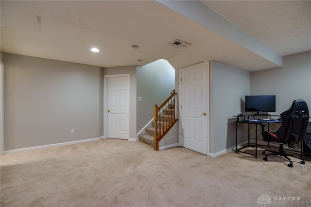 3334 Greycliff Trl, Franklin Twp, OH 45005 - carpeted office featuring baseboards and recessed lighting