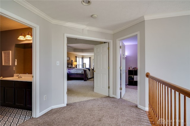 3334 Greycliff Trl, Franklin Twp, OH 45005 - hall with carpet and crown molding