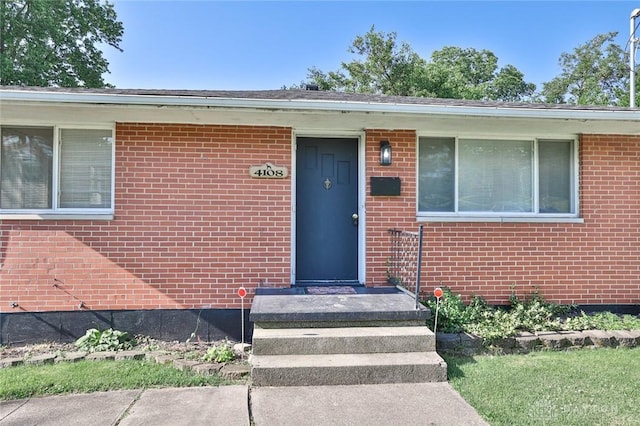 4108 Central Ave, Middletown, OH 45044 - doorway to property with brick siding