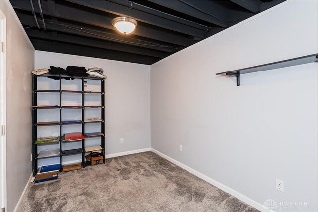 133 Followers Way, Waynesville, OH 45068 - below grade area featuring carpet floors and baseboards