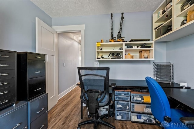 1737 Wilmington Rd, Cedarville Twp, OH 45314 - home office with wood finished floors and a textured ceiling