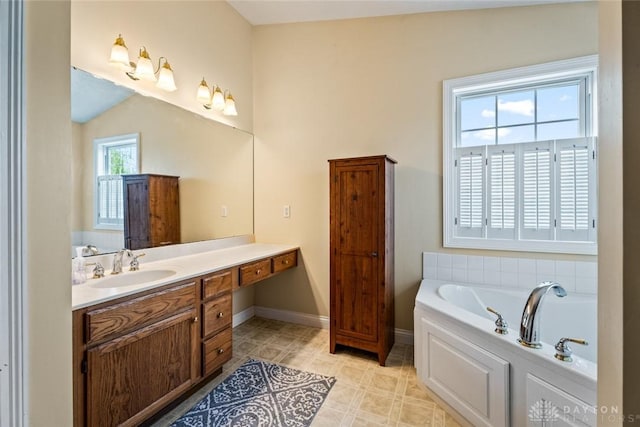 1737 Wilmington Rd, Cedarville Twp, OH 45314 - bathroom with vanity and a garden tub