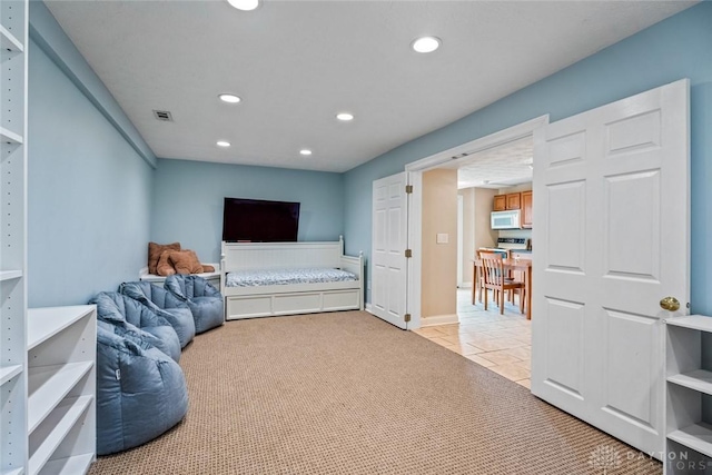 1737 Wilmington Rd, Cedarville Twp, OH 45314 - bedroom with light colored carpet and recessed lighting