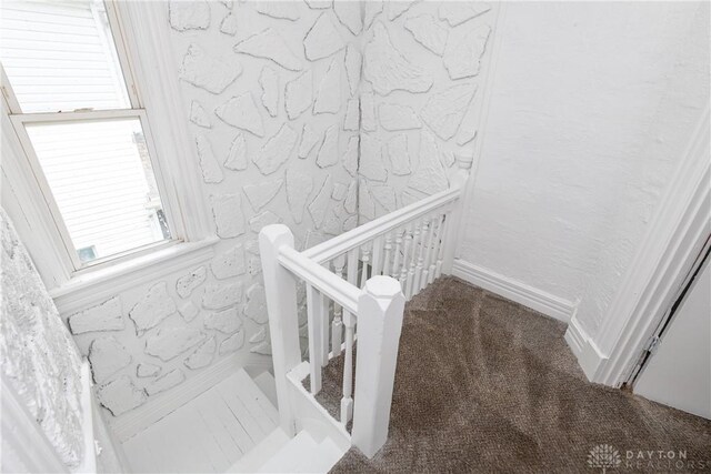 2241 E 3rd St, Dayton, OH 45403 - stairs featuring carpet flooring