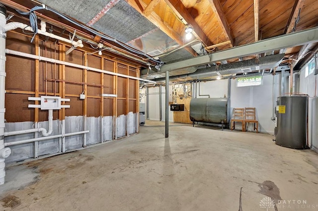 1210 Clovernook Dr, Hamilton, OH 45013 - below grade area featuring water heater and oil tank
