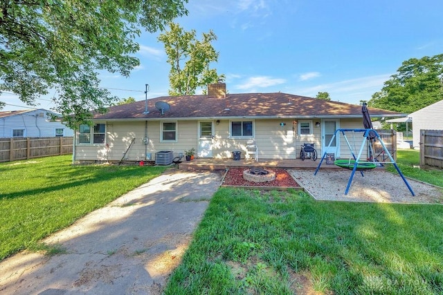 1210 Clovernook Dr, Hamilton, OH 45013 - rear view of house featuring a chimney