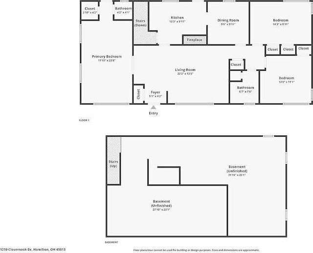 1210 Clovernook Dr, Hamilton, OH 45013 - view of room layout