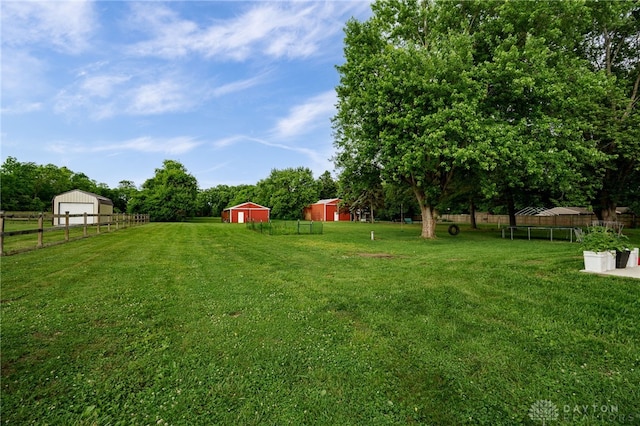 10452 S Union Rd, Miamisburg, OH 45342 - view of yard with an outbuilding, a detached garage, and a rural view