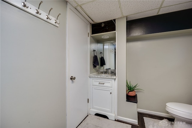 10452 S Union Rd, Miamisburg, OH 45342 - half bath featuring a paneled ceiling and vanity