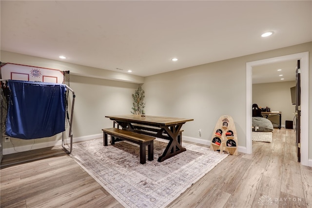 243 Woodside Trl, Clearcreek Twp, OH 45036 - dining space featuring light wood-style floors and recessed lighting