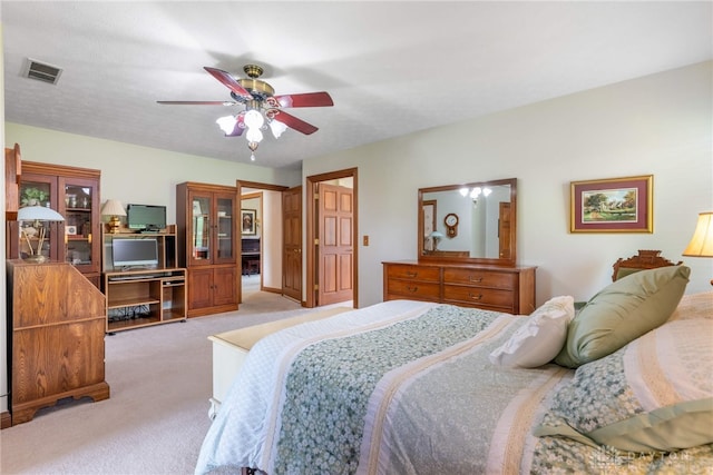 3875 Ferry Rd, Sugarcreek Twp, OH 45305 - carpeted bedroom featuring a ceiling fan