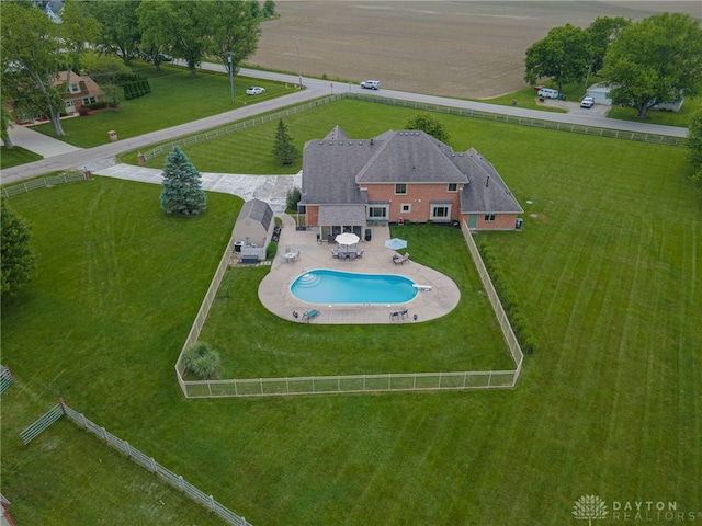 3875 Ferry Rd, Sugarcreek Twp, OH 45305 - aerial view of property and surrounding area with a pool area