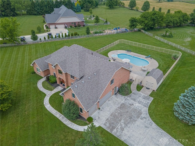 3875 Ferry Rd, Sugarcreek Twp, OH 45305 - overview of rural landscape featuring a pool