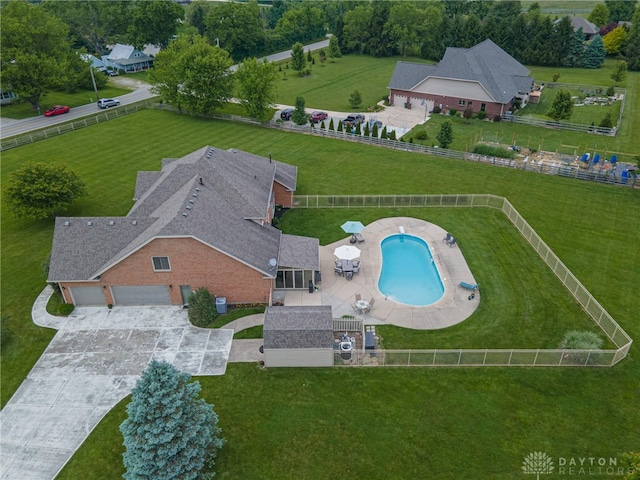 3875 Ferry Rd, Sugarcreek Twp, OH 45305 - view from above of property featuring a pool