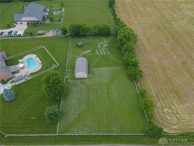 3875 Ferry Rd, Sugarcreek Twp, OH 45305 - aerial view of property and surrounding area featuring rural landscape and a pool area