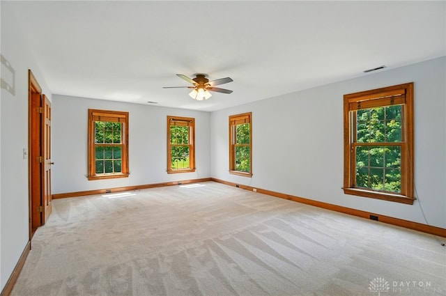 7255 State Route 48, Springboro, OH 45066 - carpeted spare room featuring a ceiling fan and healthy amount of natural light
