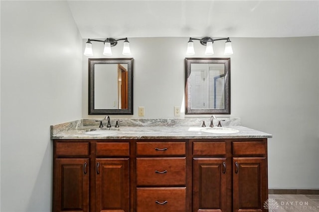 7255 State Route 48, Springboro, OH 45066 - bathroom featuring double vanity and tile patterned floors