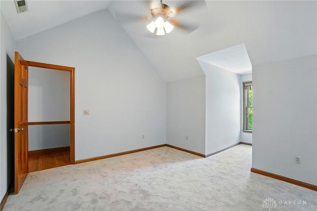 7255 State Route 48, Springboro, OH 45066 - bonus room with lofted ceiling, carpet, and ceiling fan