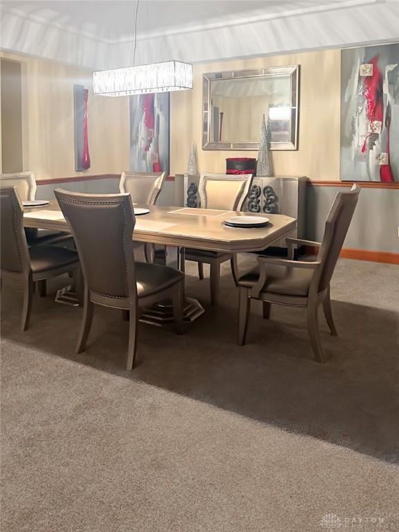 7171 Dominican Dr, Clayton, OH 45415 - dining room with carpet floors