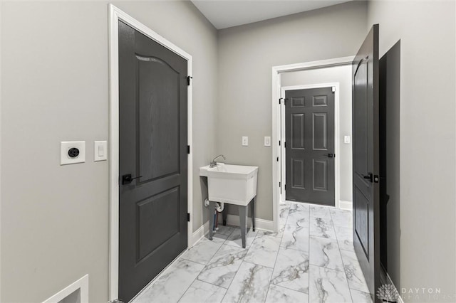 1796 Archerfield Pl, Miamisburg, OH 45342 - interior space with light marble finish flooring and baseboards