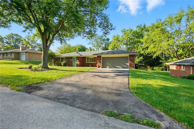 320 Witherby Dr, Kettering, OH 45429 - single story home featuring driveway, brick siding, and a chimney