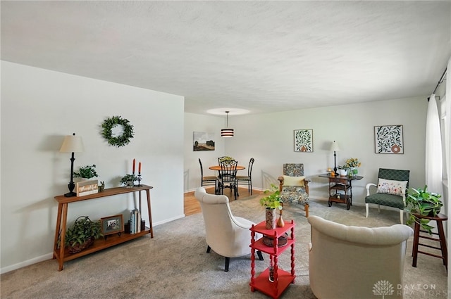 320 Witherby Dr, Kettering, OH 45429 - living area with baseboards and carpet flooring