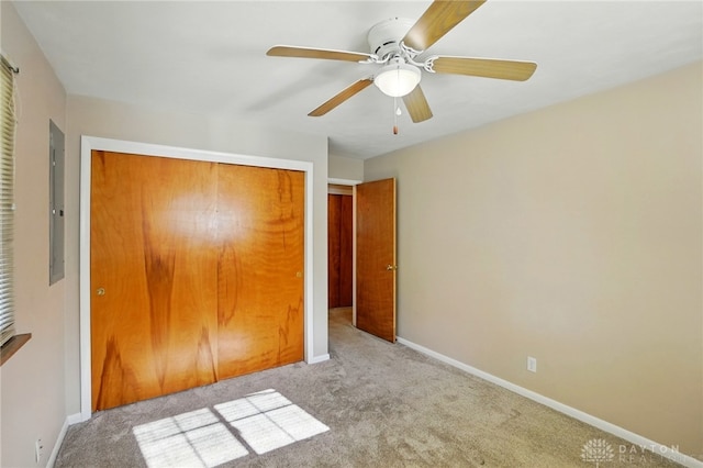 320 Witherby Dr, Kettering, OH 45429 - unfurnished bedroom featuring a closet, carpet, and ceiling fan