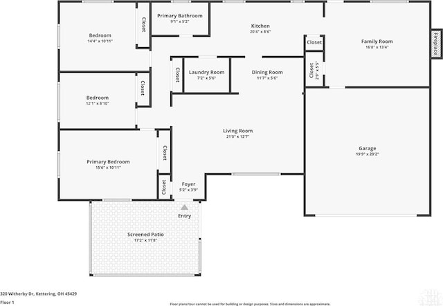 320 Witherby Dr, Kettering, OH 45429 - view of room layout
