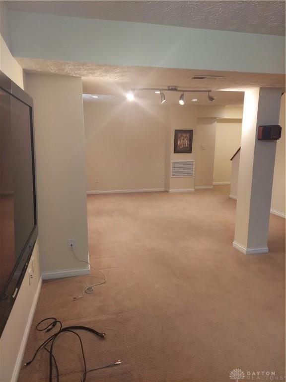 1052 Windpointe Way, Englewood, OH 45322 - basement with light carpet and track lighting