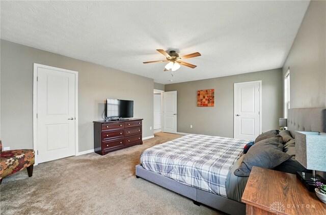 1662 S Branch Rd, Centerville, OH 45458 - bedroom with light carpet and ceiling fan