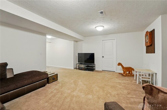 1662 S Branch Rd, Centerville, OH 45458 - living room with carpet and a textured ceiling