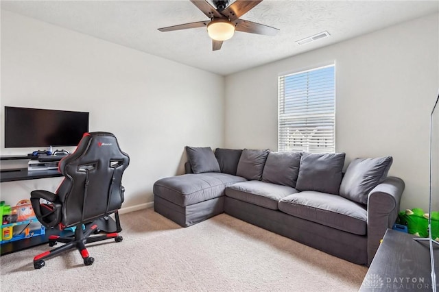 1918 Bessie Ave, Moraine, OH 45439 - carpeted office space with a ceiling fan and baseboards