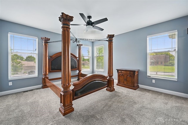1584 Heritage Run Dr, Lebanon, OH 45036 - bedroom featuring carpet flooring and a ceiling fan