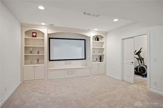 4738 Saddletop Ridge Ln, Mason, OH 45040 - carpeted cinema featuring recessed lighting and built in shelves