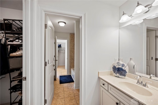 4738 Saddletop Ridge Ln, Mason, OH 45040 - bathroom with vanity and tile patterned flooring