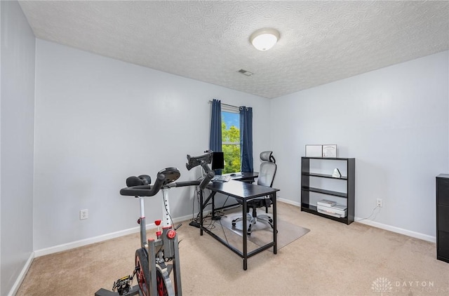 4395 Turtledove Way, Miamisburg, OH 45342 - exercise area with light colored carpet and a textured ceiling