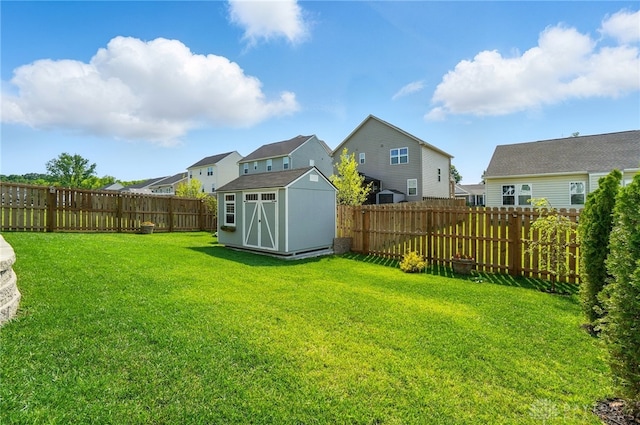 181 Cresting Rd, Fairborn, OH 45324 - fenced backyard with a residential view and a storage unit