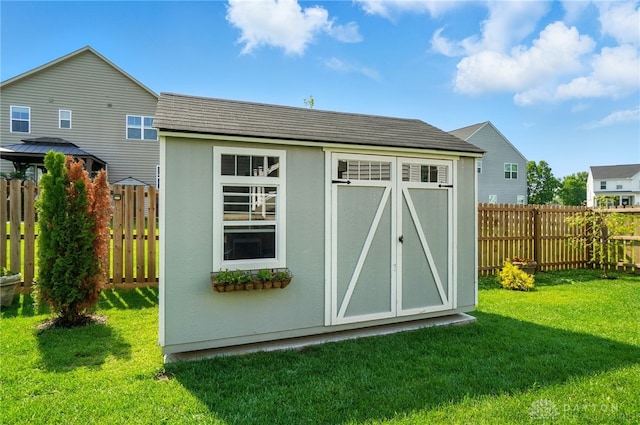 181 Cresting Rd, Fairborn, OH 45324 - view of shed with a fenced backyard