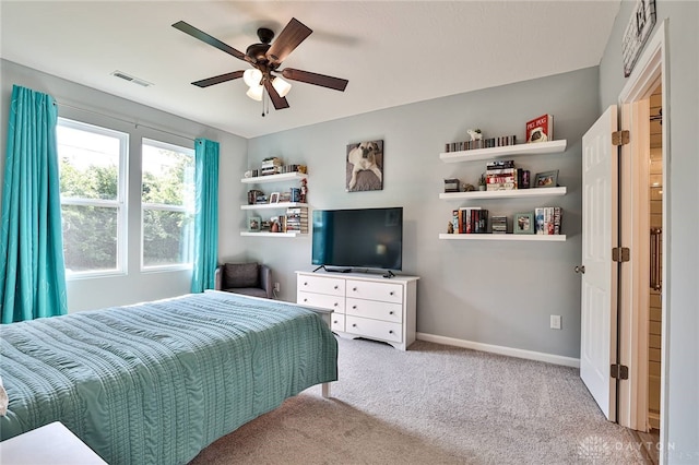 928 Southline Dr, Lebanon, OH 45036 - bedroom featuring carpet and ceiling fan